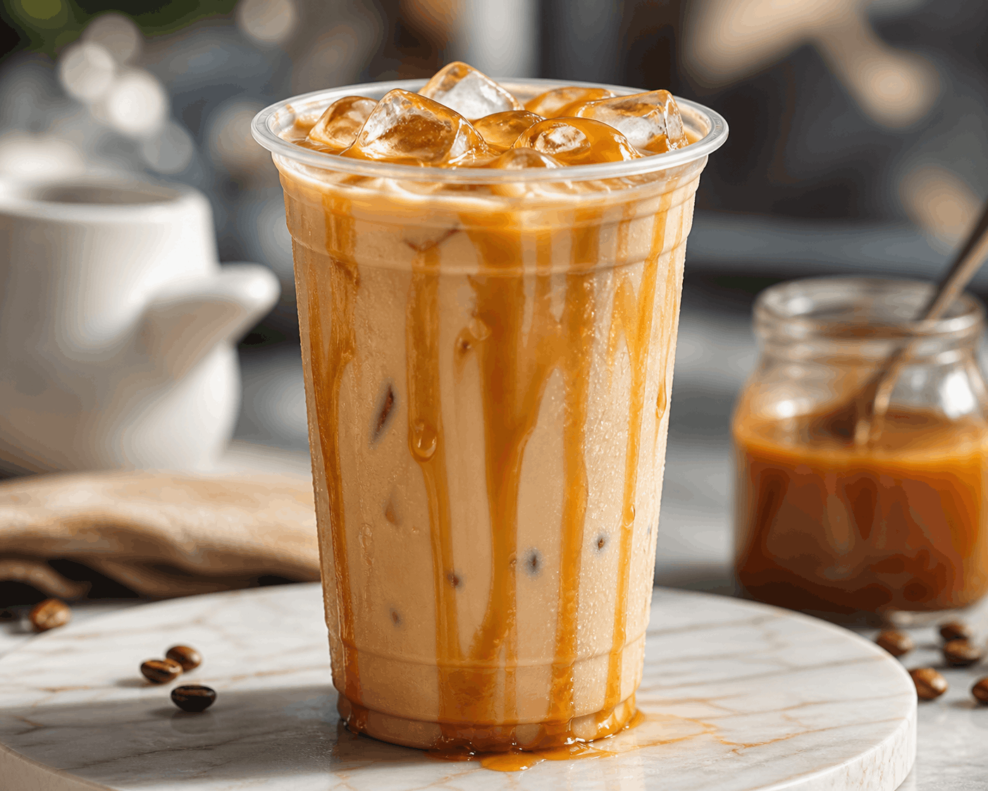 Iced caramel macchiato